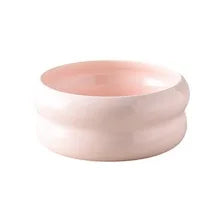 High Capacity White Ceramic Cat Bowl Large Wide Mouth Monolayer for Protection Cervical Vertebrae for Cat Food Rice Other Meals