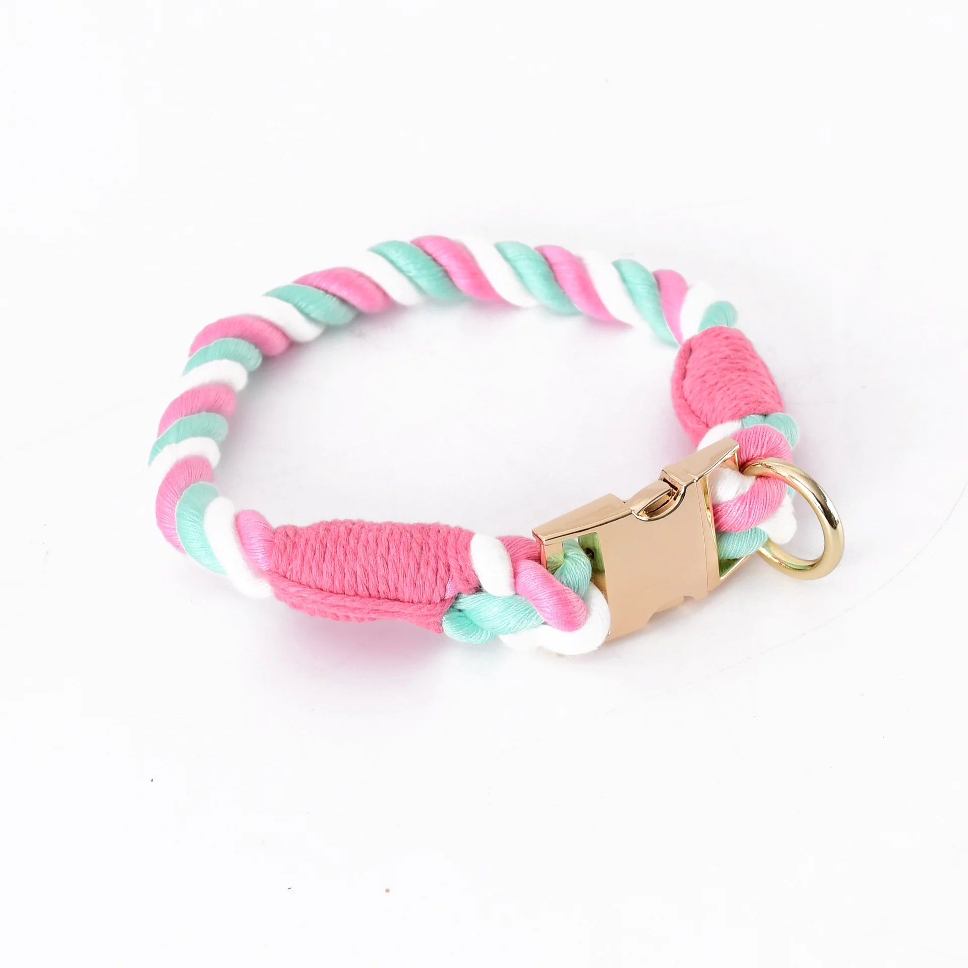 Large Medium Small Dog Products Personalized Pet Bow Tie Color Gradient Collar Metal Buckle Alloy D-Hook Polyester Cotton