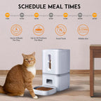 7L Automatic Cat Feeder 1-4 Meal Portion Automated Food Dispenser Timed Cat Feeders for Dry Food Smart Feeder