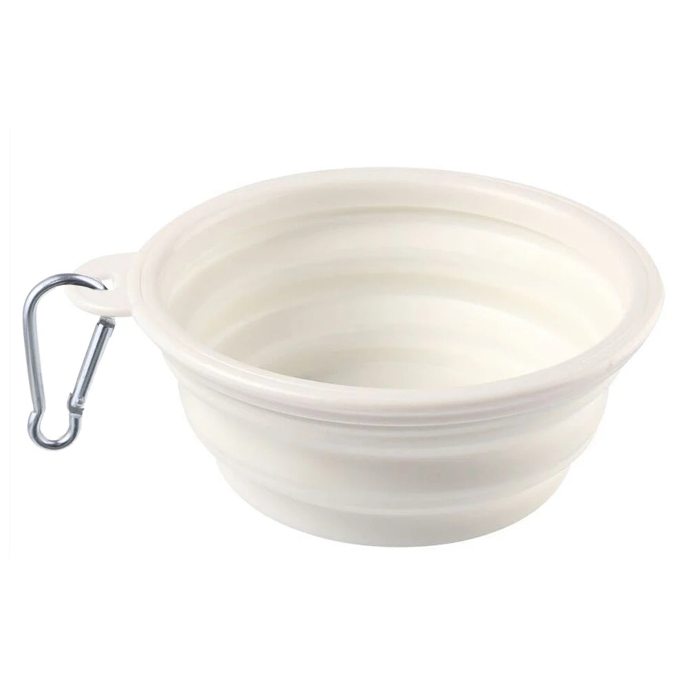 Large 1000ml Collapsible Silicone Pet Bowl Portable Outdoor Travel Dog Cat Food Container Feeder Dish Durable Plastic Puppy Bowl
