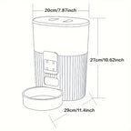 WiFi Remote Intelligent Pet Feeder Automatic Dog and Cat Food Dispenser with Scheduled Feeding Smart Indoor Plastic Cat Feeder