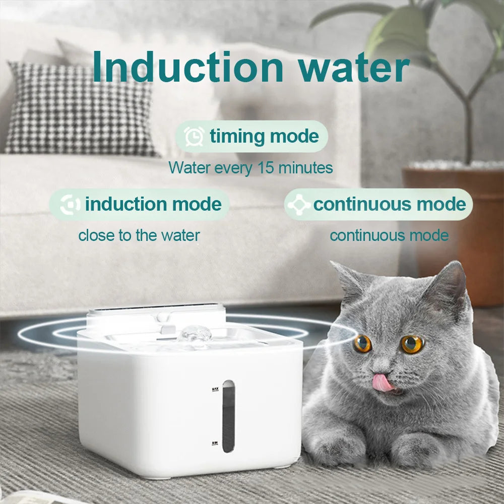 3L Automatic Cat Water Fountain Wireless Sense Dog Drink Bowl Portable Rechargeable Dispenser Pet Drinking Fountain for Cats