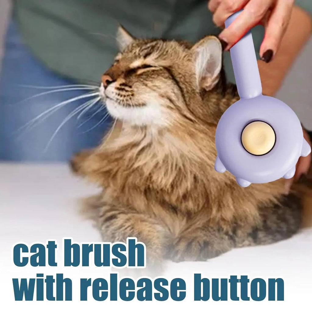 Cat Hair Brush Cute Self Cleaning Non-Slip Slicker Brushes for Shedding Pet Grooming Brush Tool for Shedding Pet Comb for Kitten