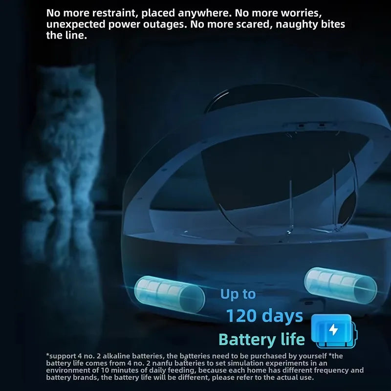 Smart Pet Feeder Automatic Cat Feeder With WIFI App Control Sensor Recognition Accurate Pet Food Dispenser Anti-snatch Feeder