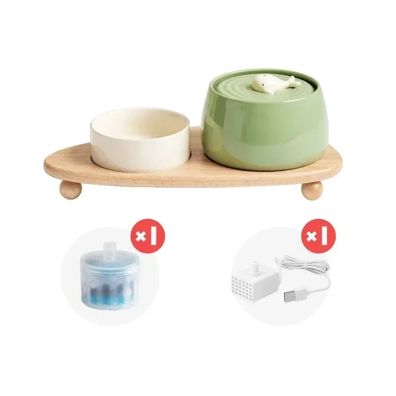 Ceramic Extra Wide Elevated Cat Food Bowl Ceramic Cat Bowls for Food and Water Wide Shallow Cat Food Dish Great Height