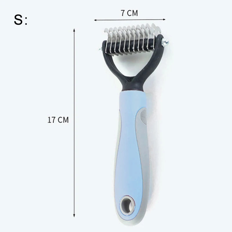 Pet Brush Fur Knot Cutter Dog Grooming Shedding Tools Pet Cat Hair Removal Comb Dog Brush Double Sided Pet Comb Dog Supplies