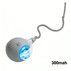 Electric Cat Toy Ball with Tail Rope 300mah USB Rechargeable Self-Moving Rolling Robot Mouse for Indoor Exercise for Kitten