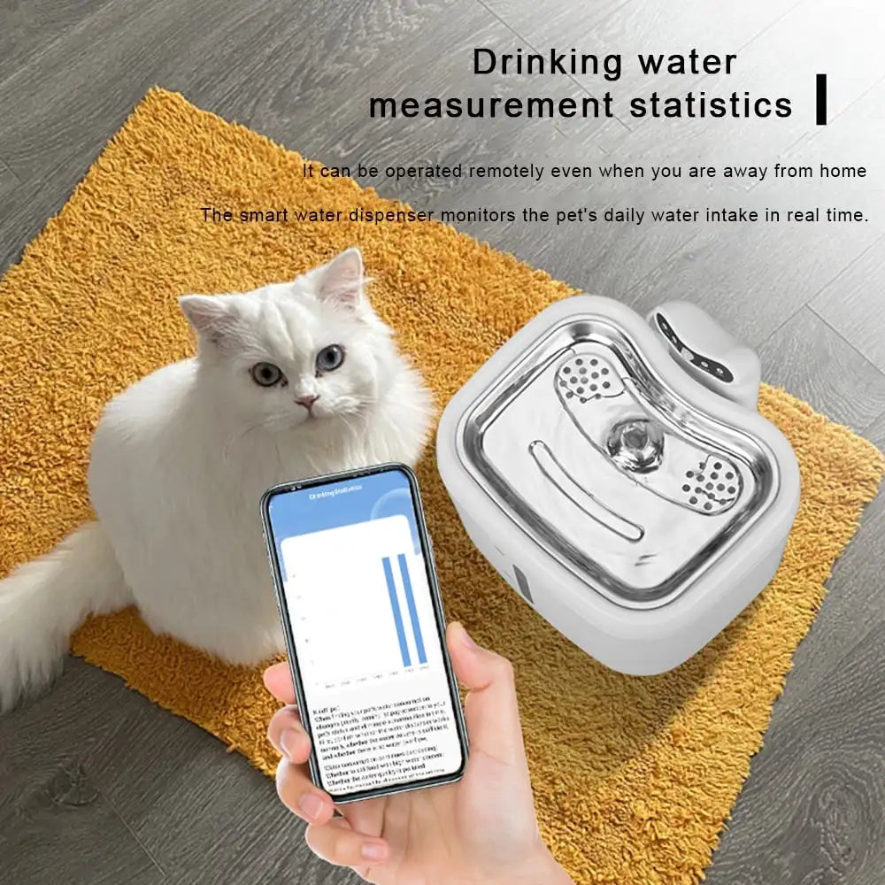 84oz/2.5L Pet Fountain Automatic Cat Water Fountain Dog Water Dispenser with Smart Pump for Cats Dogs Multiple Pets
