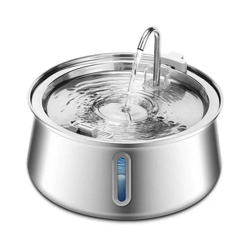 Hot Selling Custom 3.2/4L Stainless Steel Pet Water Dispenser with Water Level Wholesale Cat Water Fountain Manufacturer OEM ODM