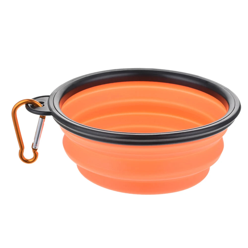 Large 1000ml Collapsible Silicone Pet Bowl Portable Outdoor Travel Dog Cat Food Container Feeder Dish Durable Plastic Puppy Bowl