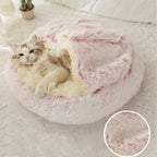 40CM Warm Cat Bed Mat Long Plush House Sofa Soft Sleeping Pet Basket for Dogs Bed Cats Nest Pet Bed Cushion Support Dropshipping