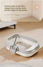 Wholesale Semi-Enclosed Large Thickened Anti-Splash Plastic Cat Litter Box Cat Litter Box with Shovel Pet Supplies