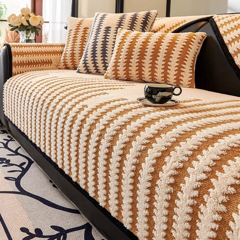 Anti-scratch Breathable Cat Sofa Cover Christmas Gift Chenille Furniture Protector Couch Cover Machine Washable Cat Bed Mat Cat