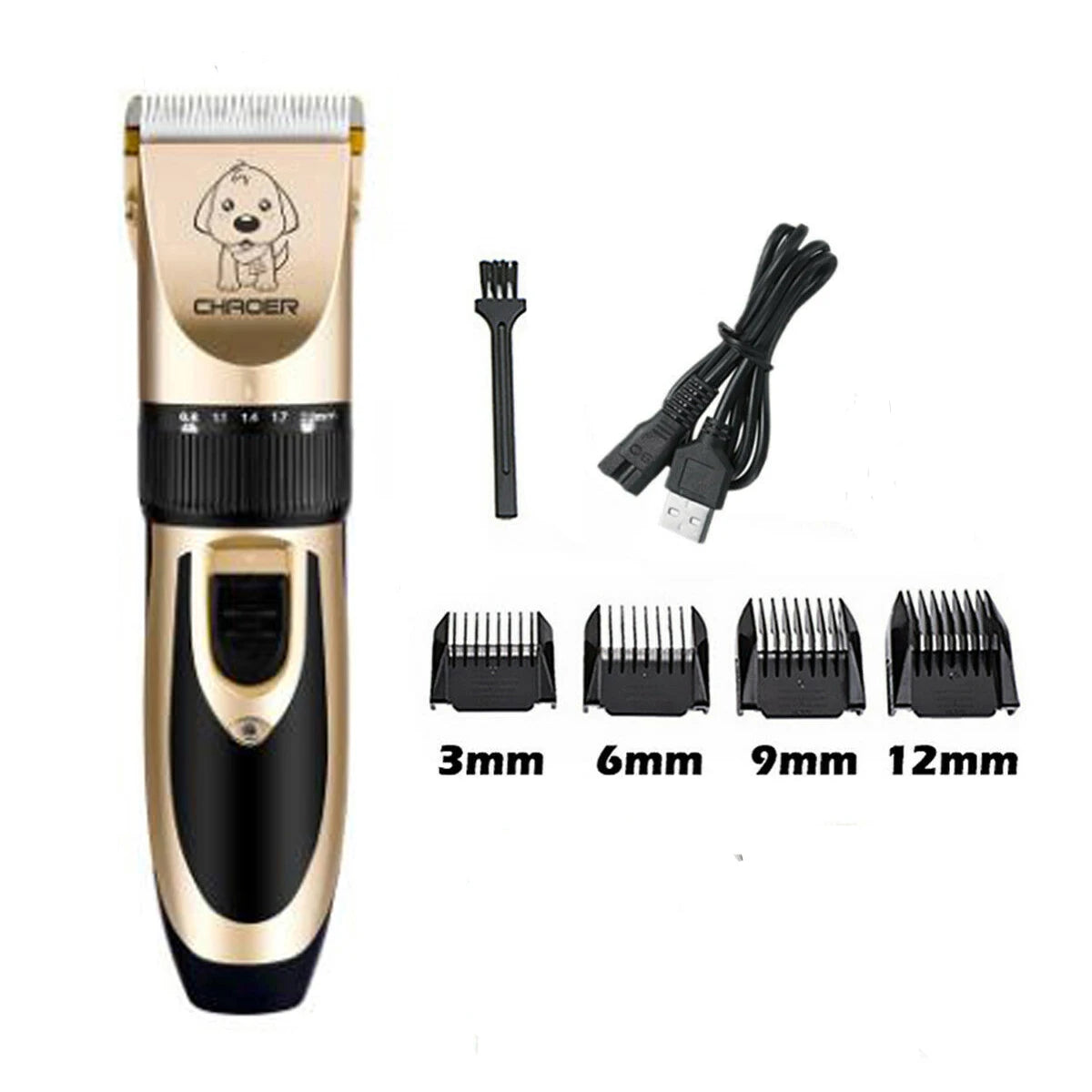 Pet Dog Hair Trimmer Animal Grooming Cut Electronic Pet Dog Hair Cutter Cat Hair Remover USB Rechargeable Pet Haircut Machine