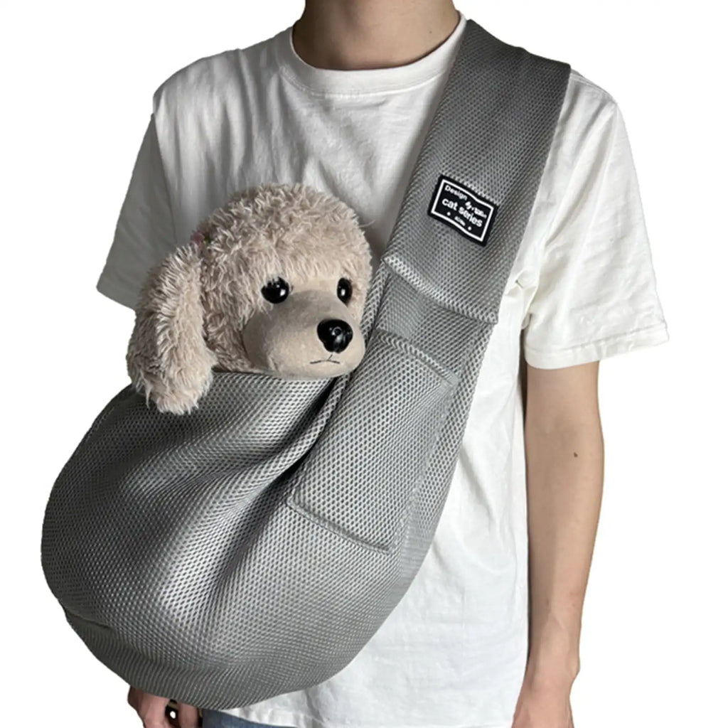 Pet Carrier Sling Breathable Bag Puppy Carrier Purse Hand-Free Dog Sling Carrier with Storage Pockets for Small Dogs Cats