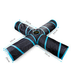 Interactive Eco-Friendly Cloth Cat Tunnel Toy 2/3/4/5 Tube Tunnels Extensible Collapsible Cat Play Tent Kitty Rabbit Small