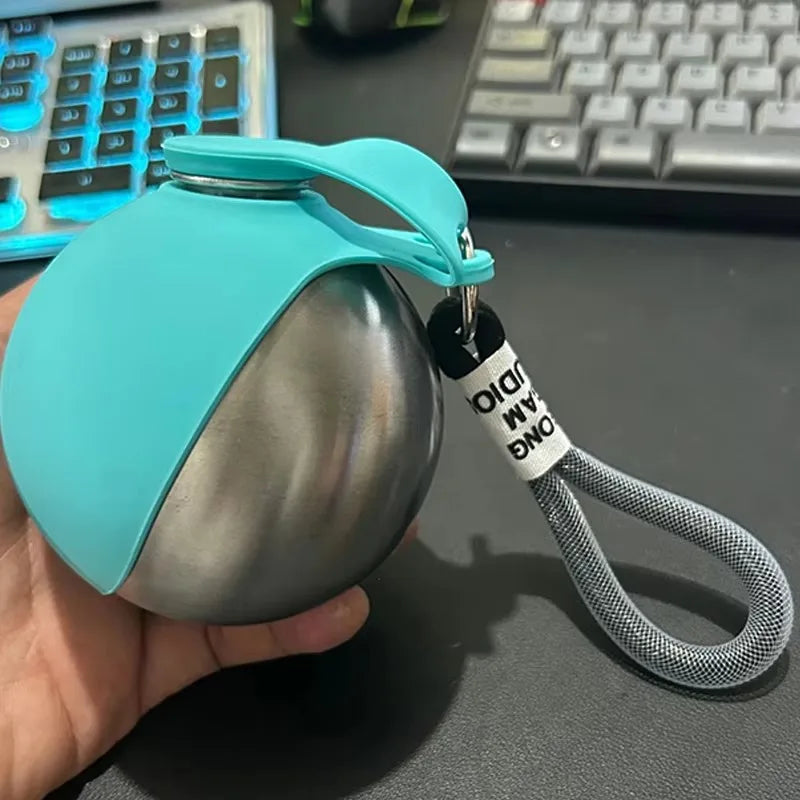 285ml Portable Dog Water Bottle Outdoor Dog Water Dispenser Pet Water Bottle Leak-Proof Foldable Stainless Steel Pet Supply OEM