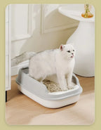 Wholesale Semi-Enclosed Large Thickened Anti-Splash Plastic Cat Litter Box Cat Litter Box with Shovel Pet Supplies