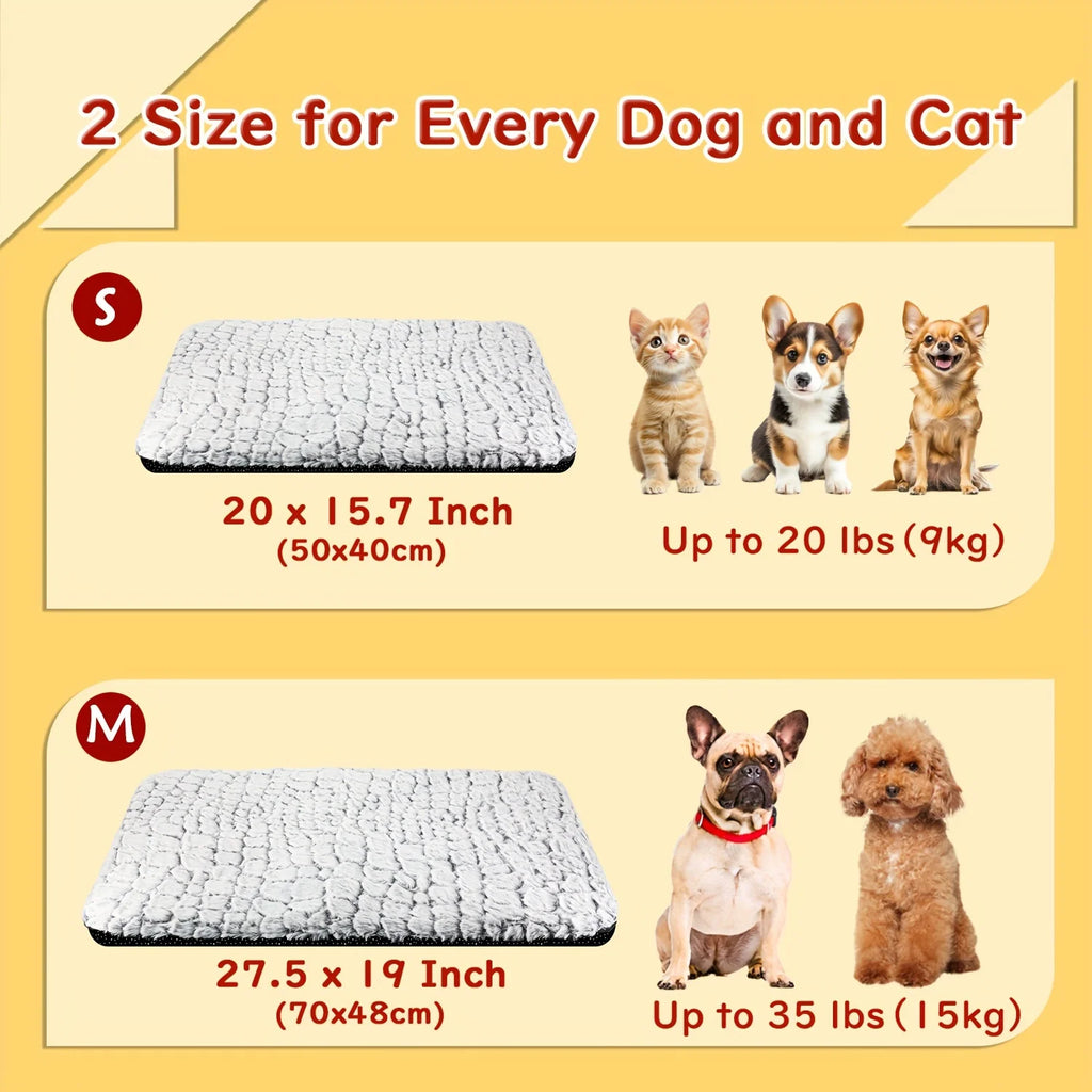 Luxurious Modern Self-Warming Cat Bed Winter Anti-Slip Solid Pattern Pet Heating Pad Soft Warm Dog Mat for Indoor Use