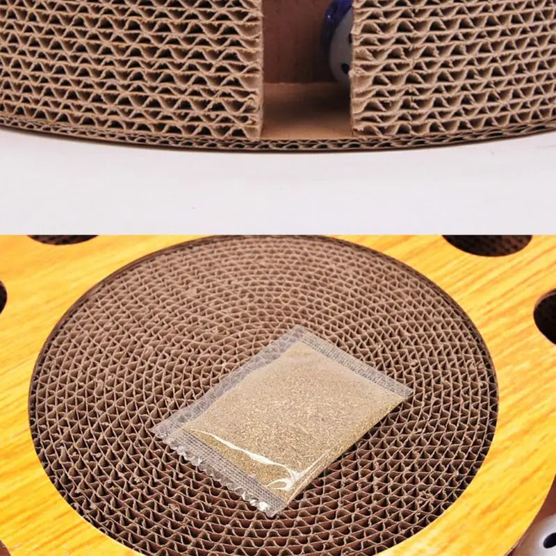 Pet Cat Scratcher Interactive Cat Toys Kitten Scratching Cardboard with Balls Catnip Supply Pet Supplies Toy Cat Products