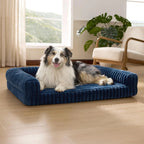 Orthopedic Pet Bed for Large Sized Dogs Waterproof Memory Foam with Removable Egg-Crate Foam Non-Slip Bottom Pet Couch Sofa