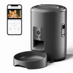 2L Portable Plastic Smart Pet Feeder with Camera Night Vision 2.4G WiFi Automatic Cat Feeder for Dog Food Dispenser