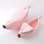 Banana Cat Bed House Cute Funny Cozy Cat Mat Beds Warm Durable Portable Pet Basket Kennel Dog Cushion Cat Supplies Multicolor