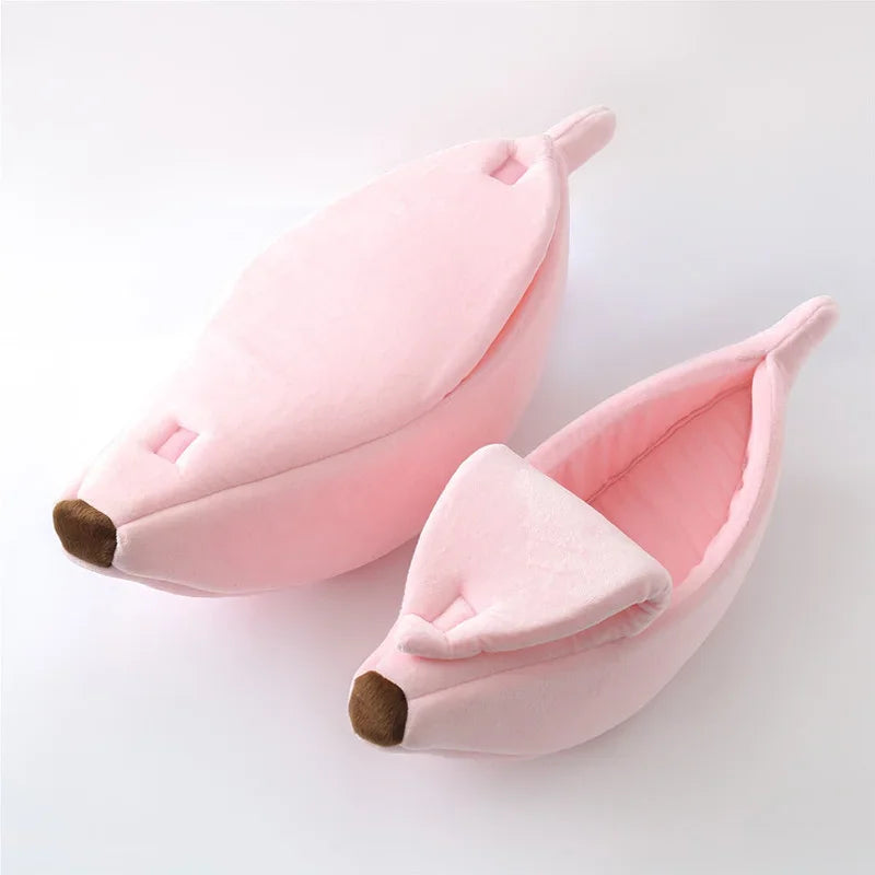 Banana Cat Bed House Cute Funny Cozy Cat Mat Beds Warm Durable Portable Pet Basket Kennel Dog Cushion Cat Supplies Multicolor