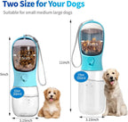 3 in 1 Dog Water Bottle Pet Bowls & Feeders Dog Water Bottle with Food Storage 550ml Outdoor Travel Pet Water Bottle