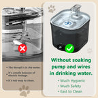 ODM OEM 2L 5000mah Wireless Pet Water Dispenser Automatic Circulation Smart Cat Fountain Custom Dog Water Fountain Pet Supplies