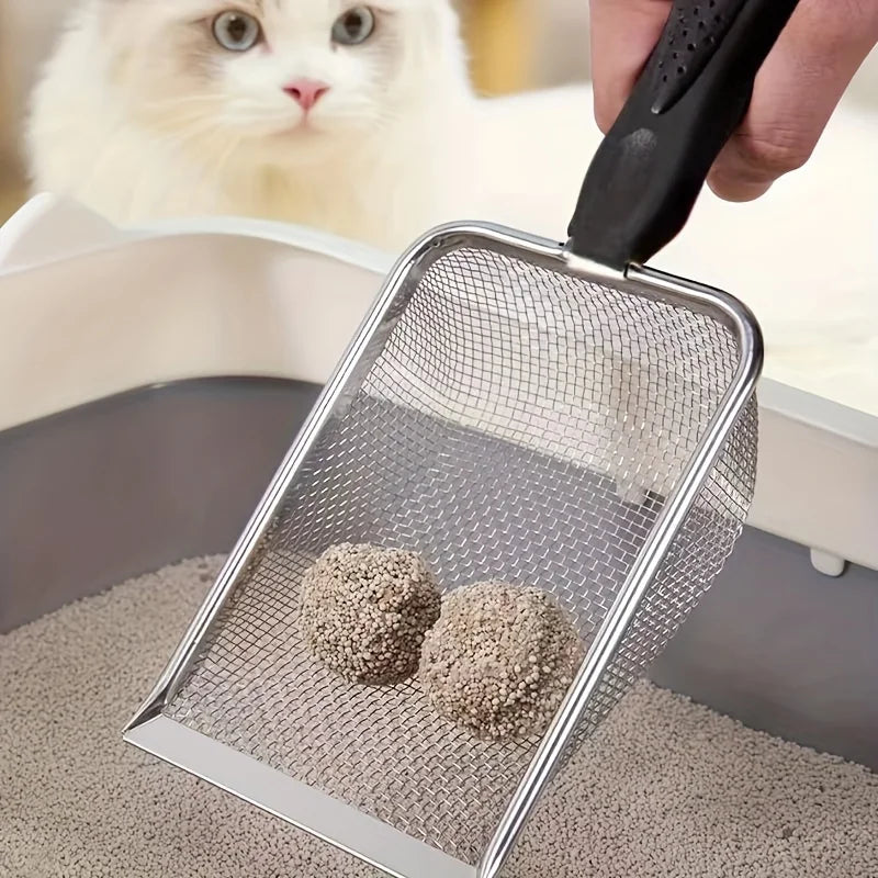Stainless Steel Pet Litter Shovel Convenient Tool for Dogs and Cats Easy Clean Tool for Dog and Cat Pan