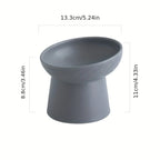 Ergonomic Ceramic Cat Bowl Angled Design for Neck Comfort Supportive Elevated Feeder Pet Dining Solution for Indoor Cats