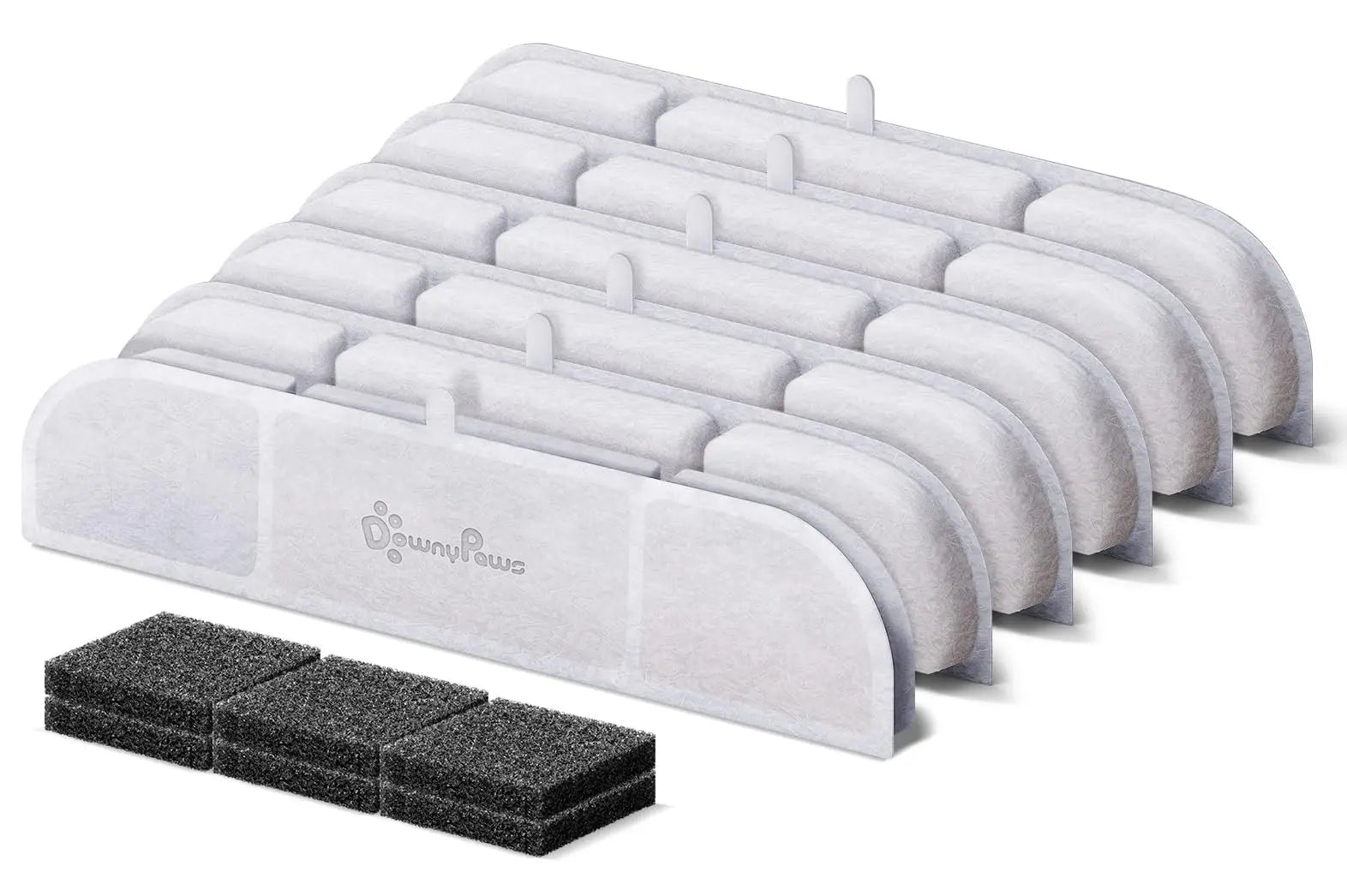 6 Packs Replacement Filters for 2.5L Battery Operated Cat Water Fountain DPWFP6, 3 Months Set of Replacement Filters