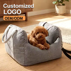 Portable Car Seat for Dogs Solid Pattern Pet Booster Seat with Safety Belt Washable Puppy Car Products Travel Dog Carrier