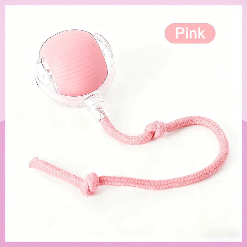 Interactive Cat Ball Toy Automatic Rolling Ball with Tail Rechargeable Smart Pet Interactive Toy Intelligent Mouse for Cat