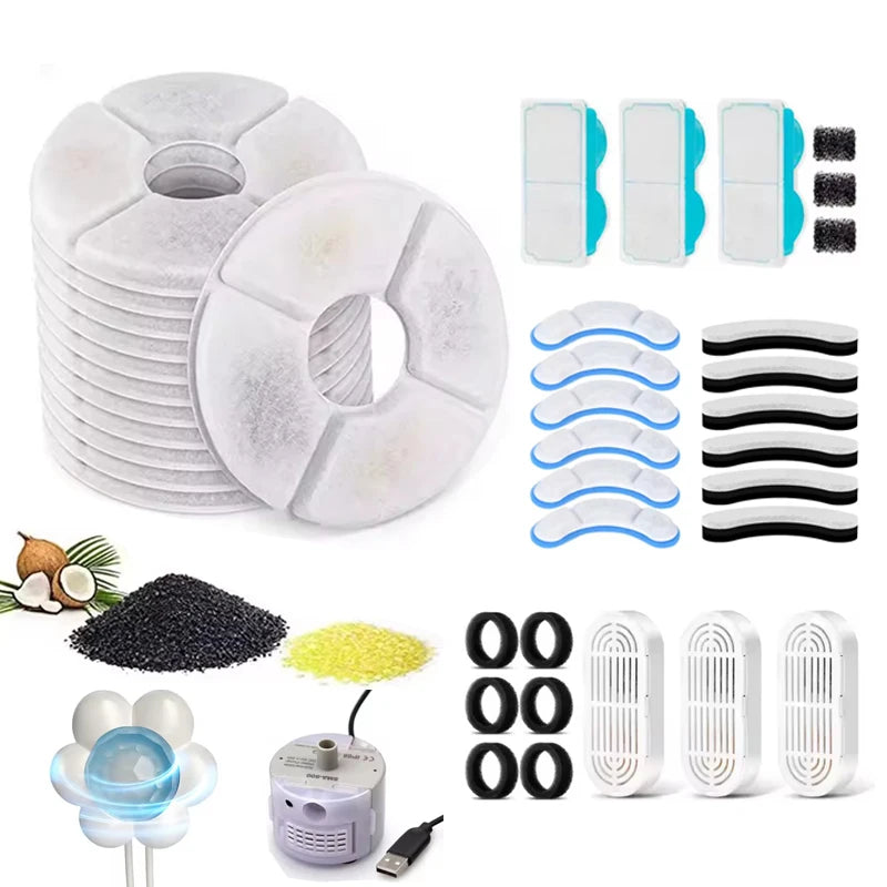 Wholesale Cat Water Fountain Replacement Filter Elements Activated for Cats Drinking Bowl Auto Feeder Filter Pet Manufacturer
