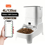 Custom 4L Smart Dog Feeder with Camera Night Vision WiFi Automatic Cat Feeder Remote Control Add Food Dog Food Dispenser OEM ODM
