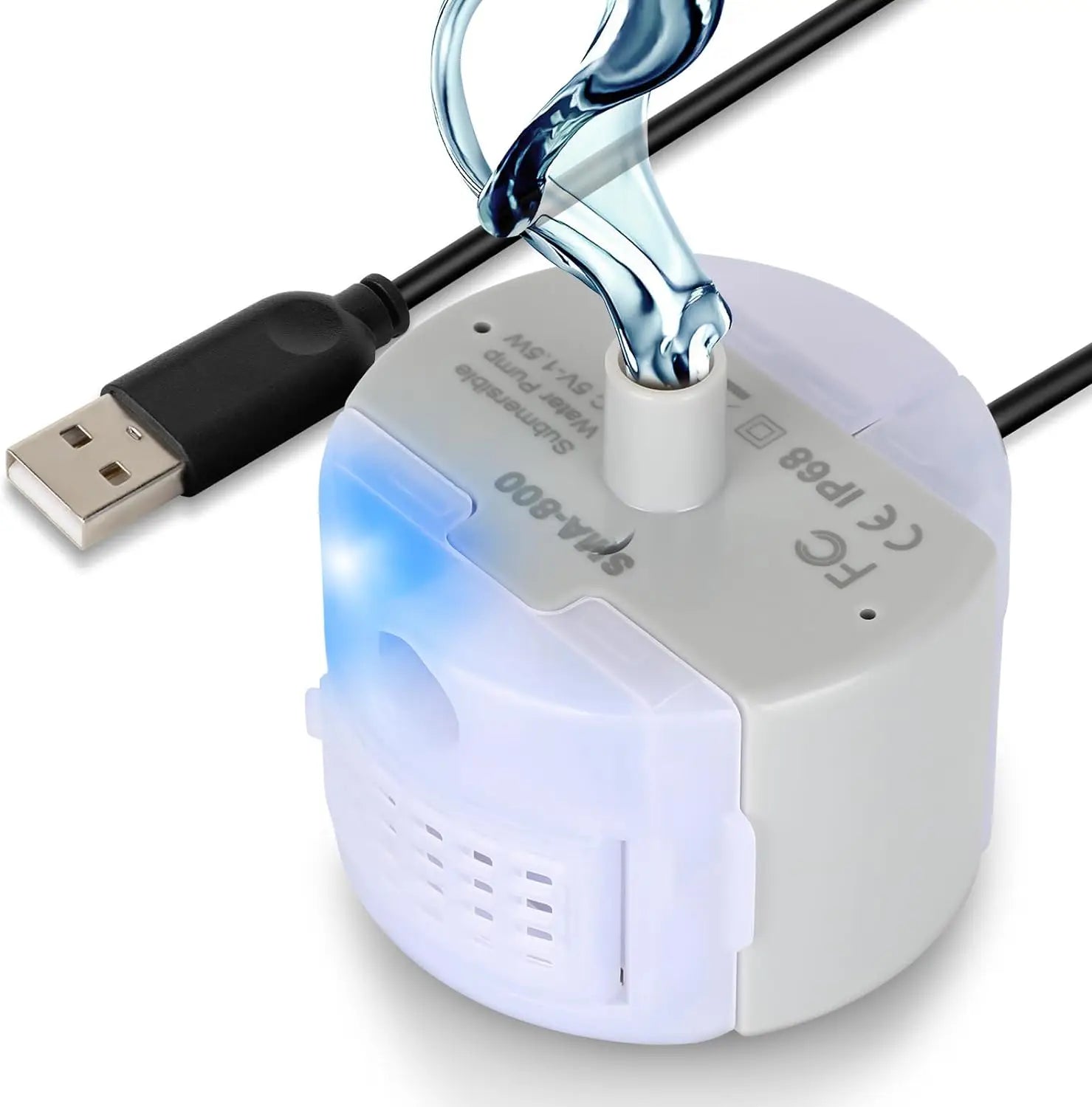 Ultra Quiet Automatic Cat Water Fountain Pump for LED Light 3.2L Smart Pet Water Fountain Replacement Pump