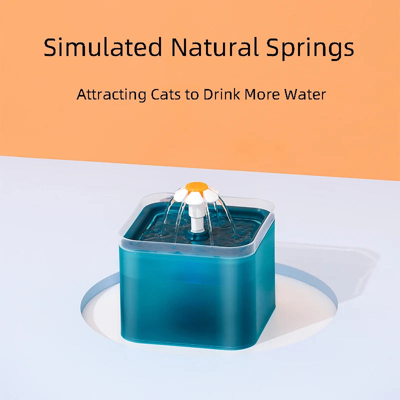 Electronic Pet Water Dispenser Automatic Pet Drinking Feeder Cat Water Fountain LED Water Level Display Cat Products
