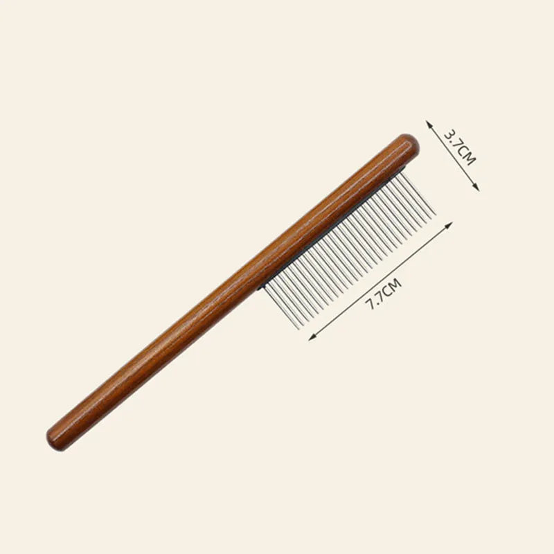 Professional Pet Grooming Brush Gentle Slicker Softwood Hair Remover Durable Wooden Handle Safe Portable Fluffy Coat Care Tool