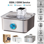 2026 New 7L/236oz Wireless Cat Water Fountain Sensor Stainless Steel Ultra Quiet Dog Water Fountain with Non-slip Mat OEM ODM