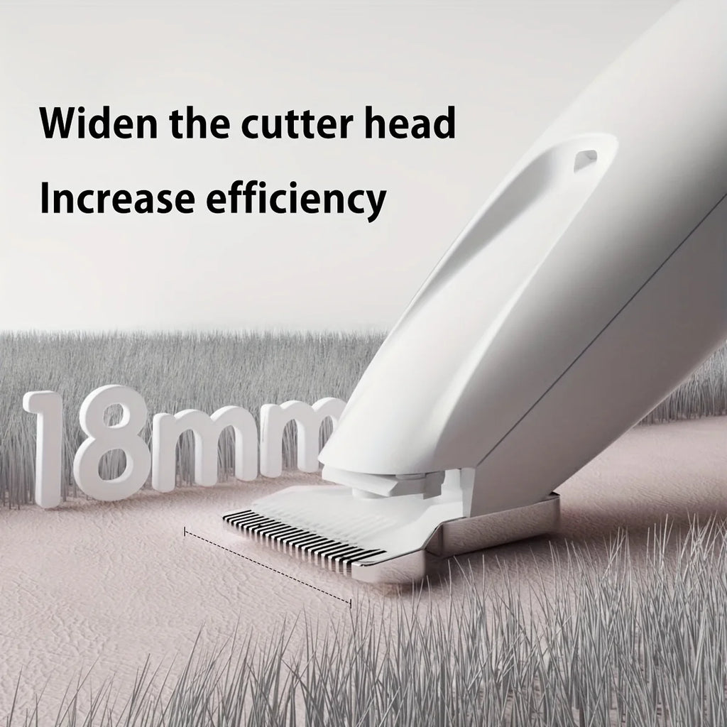 Pet Grooming Clippers Stainless Steel LED Assisted Lighting Safe Low Noise USB Rechargeable Battery Pet Beauty Electric Trimmer