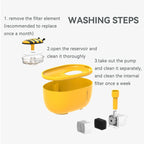 Cute Bee USB Charging Cat Water Fountain Automatic Electronic Pet Water Dispenser Bowl with Filter Cats Dogs Drinking Feeder 2L
