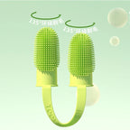Soft Dog Finger Brush Toothbrush Double Headed Pet Toothbrush Dog Cleaning Breath Care TPR Designer Dog Brush Pet Supplies