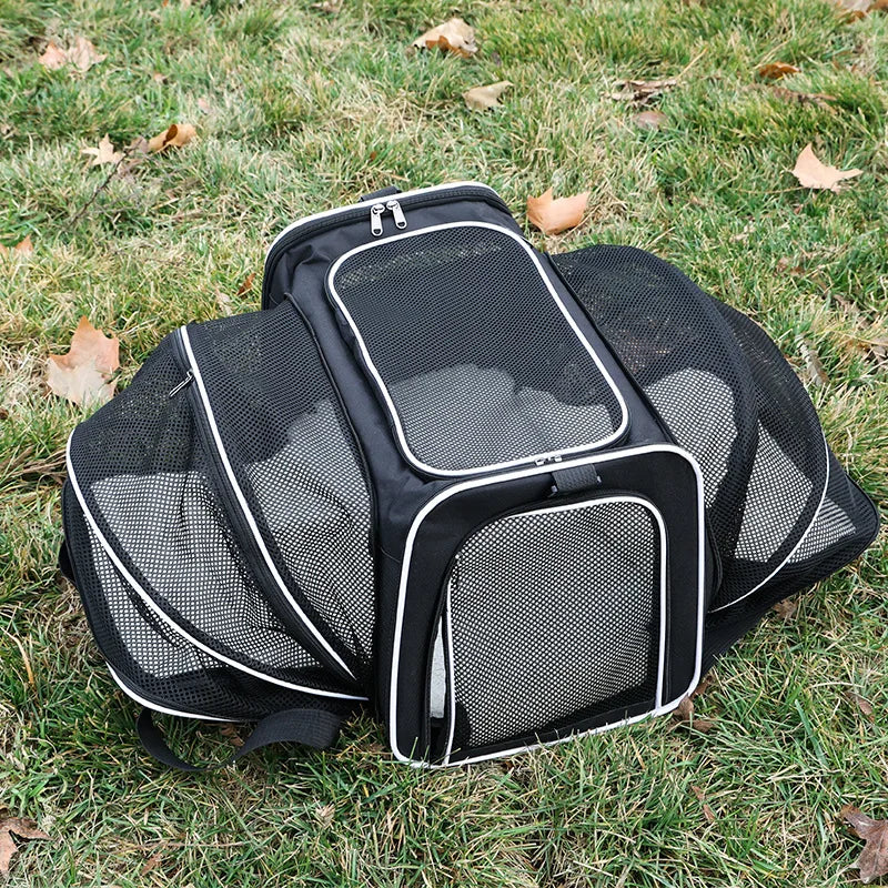 Soft Cat Handbag Pet Carries Bags 2 Sided Expandable Carrier Breathable Net Pet Outdoor Travel Shoulder Bags Cat Products