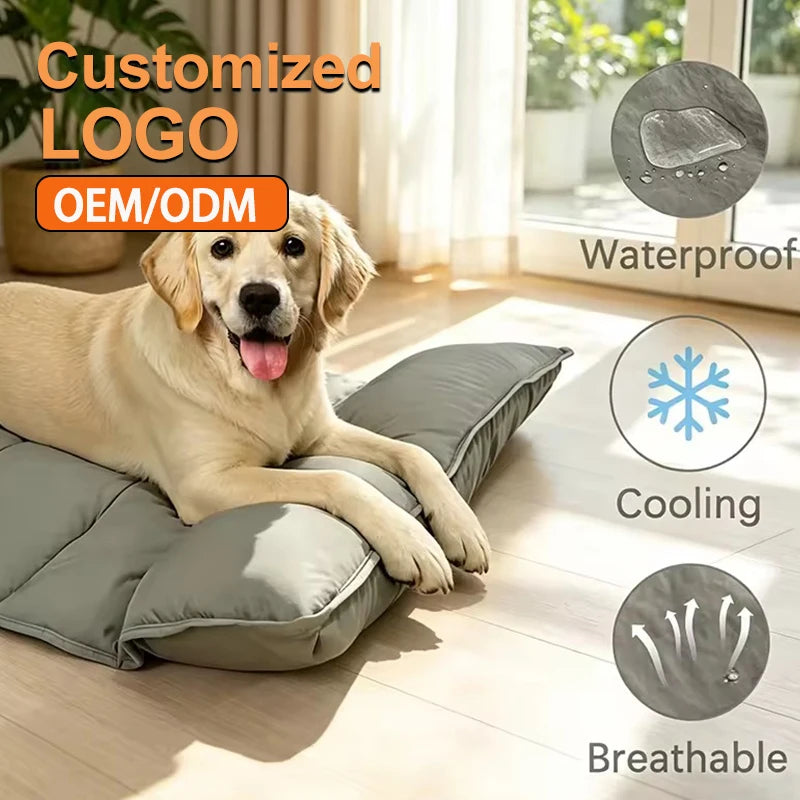 2026 New Custom Quick Drying Cool Ice Mat Summer Dog Mat for Dogs OEM Indoor Waterproof Dog Beds Sofa Mat for Medium Large Dogs