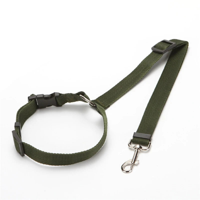 Adjustable Pet Car Seat Belt Nylon Lead Dog Leash Custom Backseat Safety Belt OEM Designer Dog Harness Collar Pet Accessories