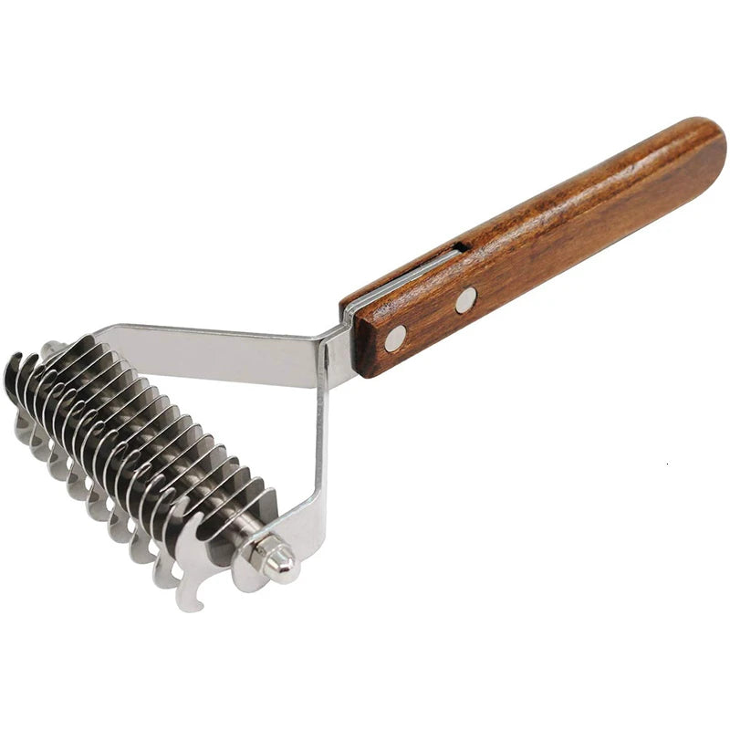 Dog Brush Pet Grooming Pet Comb Rake Removes Undercoat Knots Wooden Handle Puppy Groomer Pet Manufacturer Cat Brushes