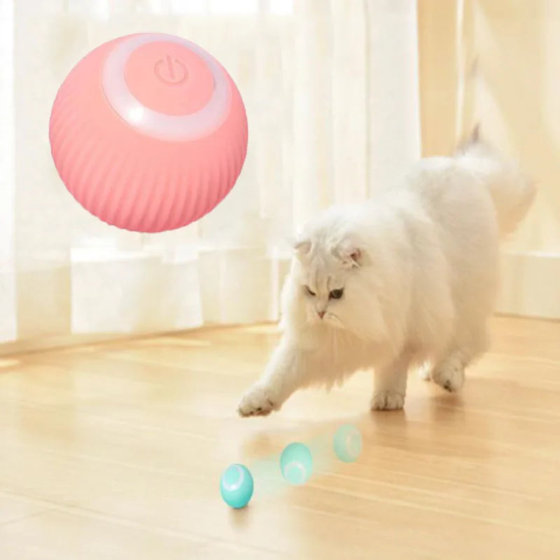 Smart Interactive Electronic Pet Cat Ball Eco-Friendly Automatic Rolling Indoor Play Kitten Training Toys
