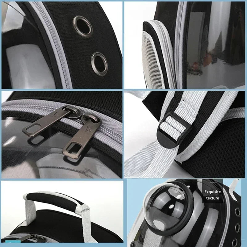 Cat Backpack Pet Carrier Puppy Carrying Bag Small Dog Pet Manufacturer Space Capsule Carrier for Small Medium Cats with Cover